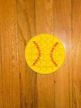 Yellow Baseball Pop It Sensory Fidget Toy
